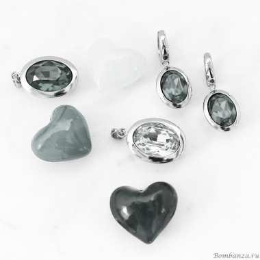 Колье Qudo, TIVOLA big G crystal, 404501.1 BW/G Колье Qudo, TIVOLA big G crystal, 404501.1 BW/G